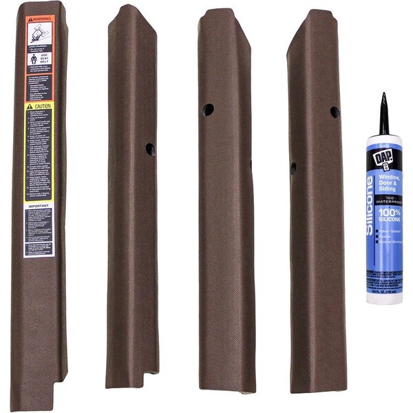 Aftermarket AMSS4153 Qwik Fit Corner Post Kit, Brown Vinyl AMSS4153-ABL - main
